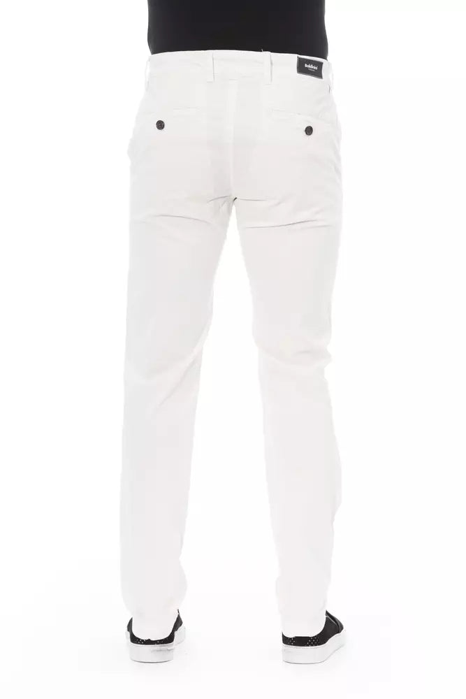 Baldinini Trend White Cotton Men Chino Pant