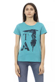 Trussardi Action Light Blue Cotton Women T-Shirt