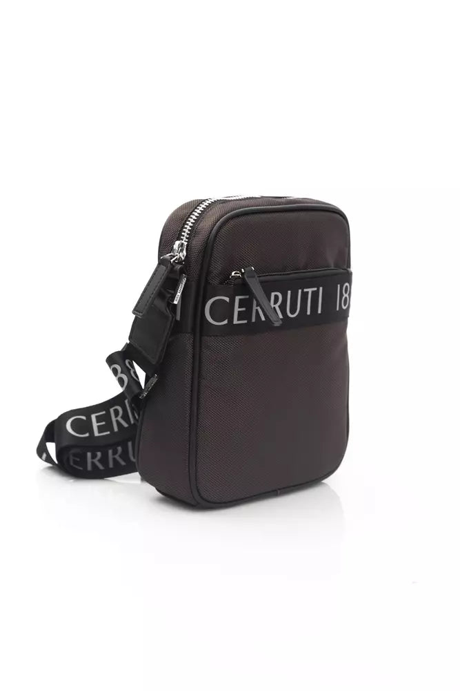 Cerruti 1881 Brown Leather Men Messenger Bag