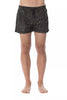 Roberto Cavalli Sport Army Polyester Men's Swim Trunk
