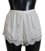 Dolce & Gabbana Elegant White Lace Lingerie Shorts