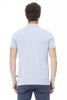 Baldinini Trend Light Blue Cotton Men Polo Shirt