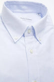 Robert Friedman Light Blue Cotton Men Shirt