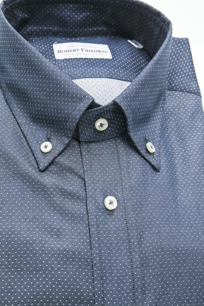 Robert Friedman Blue Cotton Mens Shirt