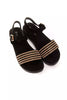 Péché Originel Gold Textile Women Sandal