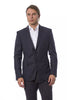 Verri Elegant Blue Wool Single-Breasted Blazer