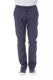 Verri Blue Polyester Men Pants