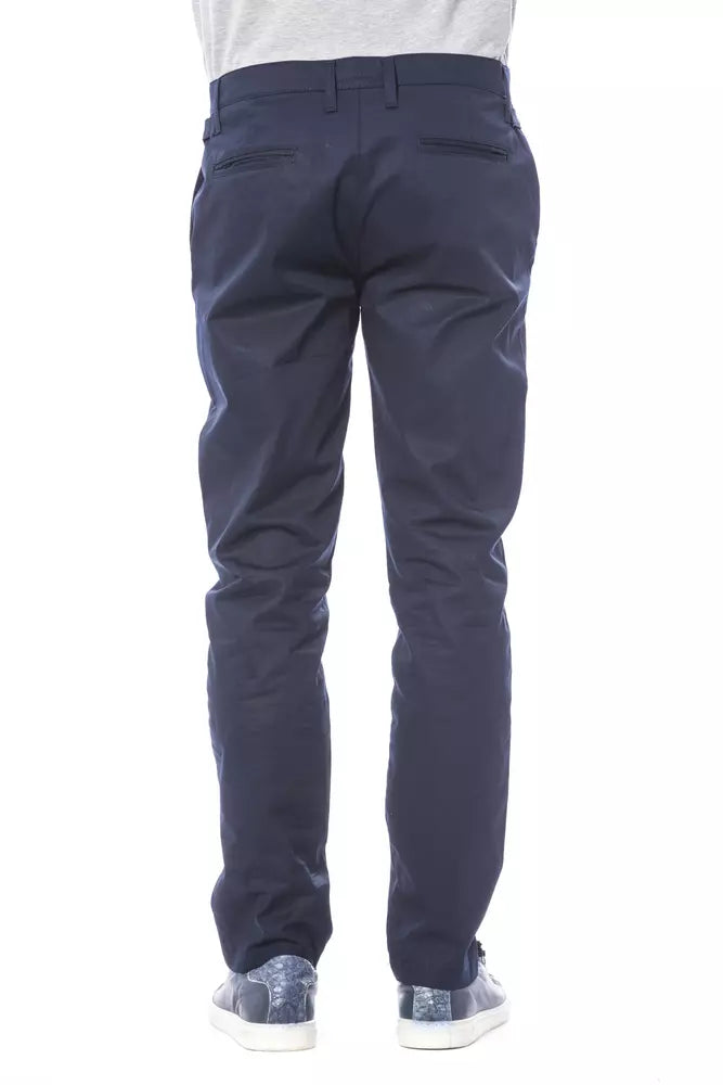 Verri Blue Polyester Men Pants