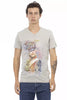 Trussardi Action Gray Cotton Men T-Shirt