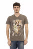 Trussardi Action Brown Cotton Men T-Shirt