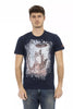 Trussardi Action Blue Cotton Men T-Shirt