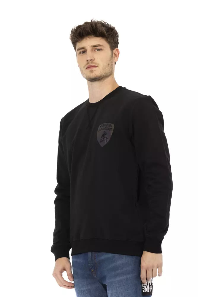 Automobili Lamborghini Black Cotton Men's Sweater