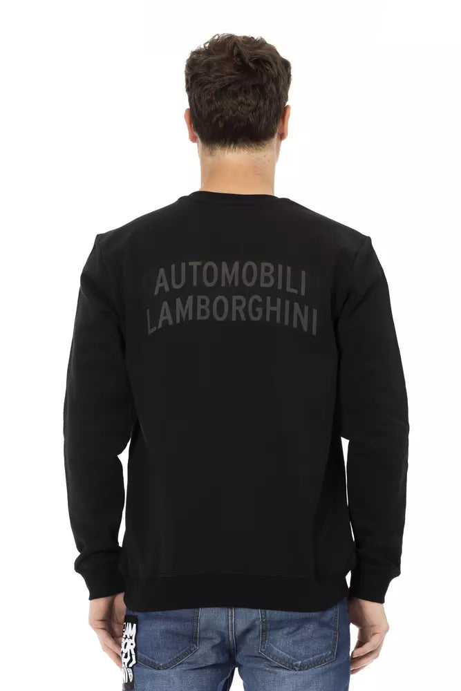 Automobili Lamborghini Black Cotton Men's Sweater
