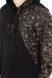 Automobili Lamborghini Black Cotton Men's Sweater with Hood