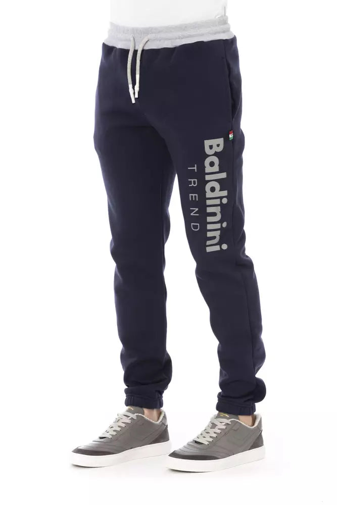 Baldinini Trend Blue Cotton Men's Sport Pant
