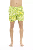 Just Cavalli Green Polyester Men's Swim Short