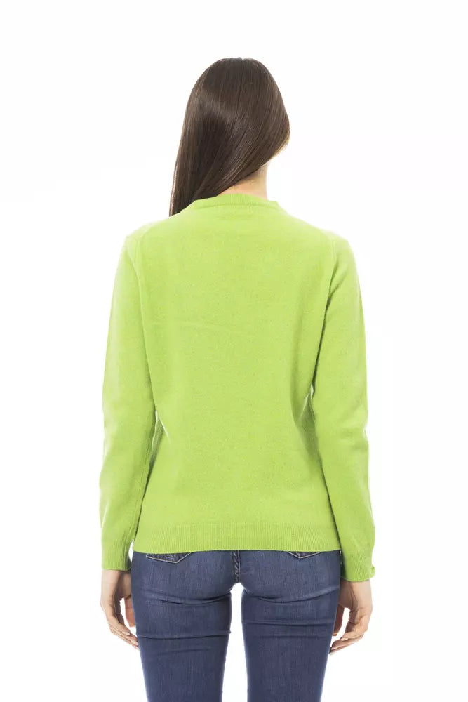 Baldinini Trend Green Cashmere Women Sweater