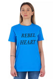 Frankie Morello Light Blue Cotton Women Top