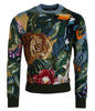 Dolce & Gabbana Jungle Embroidered Wool-Silk Sweater