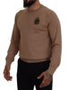 Dolce & Gabbana Beige Cashmere Crewneck Pullover Sweater