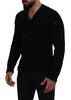 Dolce & Gabbana Elegant Black Wool-Blend V-Neck Sweater