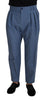 Dolce & Gabbana Elegant Blue Linen-Cotton Pants