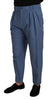 Dolce & Gabbana Elegant Blue Linen-Cotton Pants