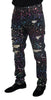 Dolce & Gabbana Elegant Multicolor Printed Denim Pants