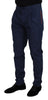 Dolce & Gabbana Elegant Blue Cotton Silk Pants