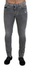 Dolce & Gabbana Chic Grey Washed Denim Pants