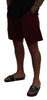 Dolce & Gabbana Elegant Maroon Cotton Blend Shorts