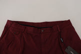 Dolce & Gabbana Elegant Maroon Cotton Blend Shorts