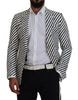 Dolce & Gabbana Elegant White Striped Single Breasted Blazer
