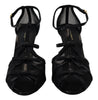 Dolce & Gabbana Elegant Black Stiletto Heeled Sandals