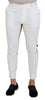 Dolce & Gabbana Two-Tone White & Brown Chic Cotton Pants