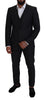 Dolce & Gabbana Elegant Gray Martini Three-Piece Wool Silk Suit