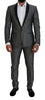 Dolce & Gabbana Elegant Black Silk Blend Slim Fit Suit