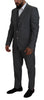 Dolce & Gabbana Sleek Silver Martini Slim Fit Three-Piece Suit