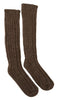 Dolce & Gabbana Chic Brown Wool Blend Over-Calf Socks