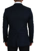 Dolce & Gabbana Elegant Cashmere-Silk Blend Blue Blazer
