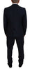 Dolce & Gabbana Elegant Blue Martini Wool-Silk Blend Suit