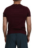 Dolce & Gabbana Elegant Maroon Crew Neck Casual Tee