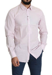Dolce & Gabbana Elegant Slim Fit Pink Dress Shirt