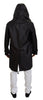 Dolce & Gabbana Elegant Hooded Parka Coat in Black and Bordeaux