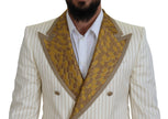 Dolce & Gabbana Elegant Off White Double Breasted Suit