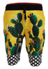 Dolce & Gabbana Multicolor Cactus Print Sweat Shorts