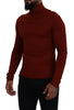 Dolce & Gabbana Elegant Maroon Collar Zip Sweater