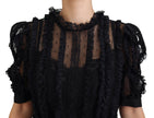 Dolce & Gabbana Elegant Lace Detailed A-Line Mini Dress