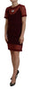 Dolce & Gabbana Maroon Mini Shift Dress - Italian Elegance