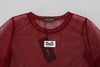 Dolce & Gabbana Maroon Mini Shift Dress - Italian Elegance